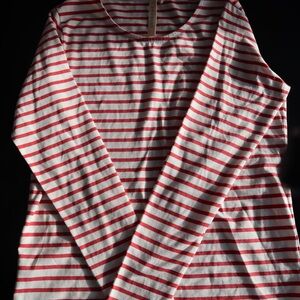 Striped Red and White Long Sleeve Tee
